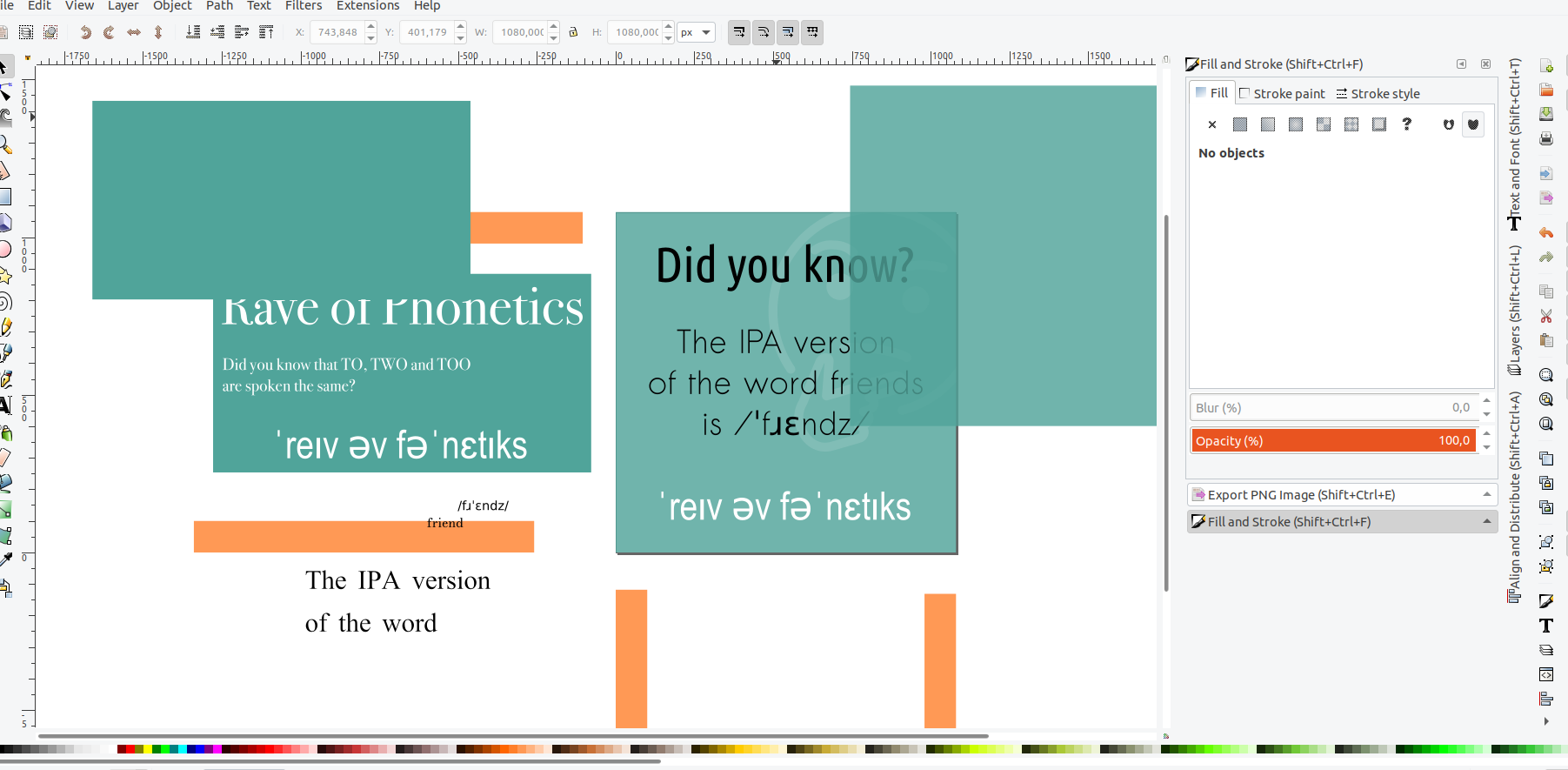 Print screen of Inkscape program